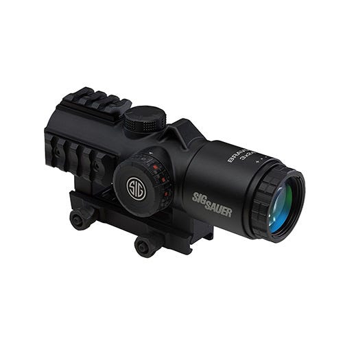 Sig Sauer BRAVO3 Prism Sight 3x24mm 1/2 MOA Adjustments .300 Blackout Horseshoe Dot