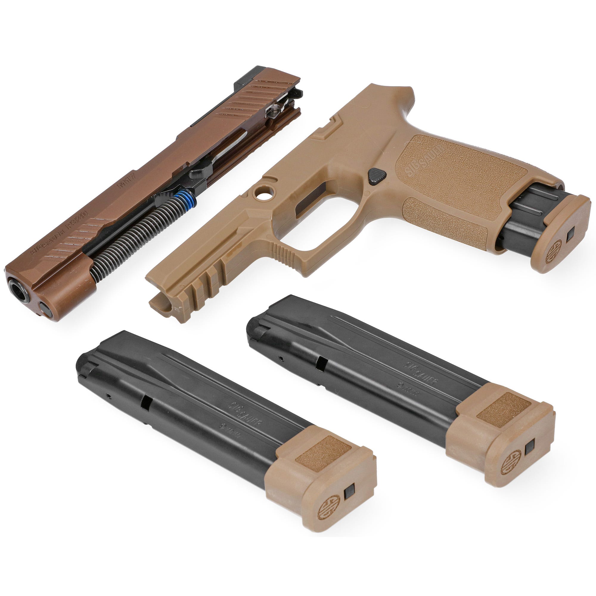Sig Sauer Caliber X-Change Kit Coyote Brown 9mm 21-Rounds for P320-M17