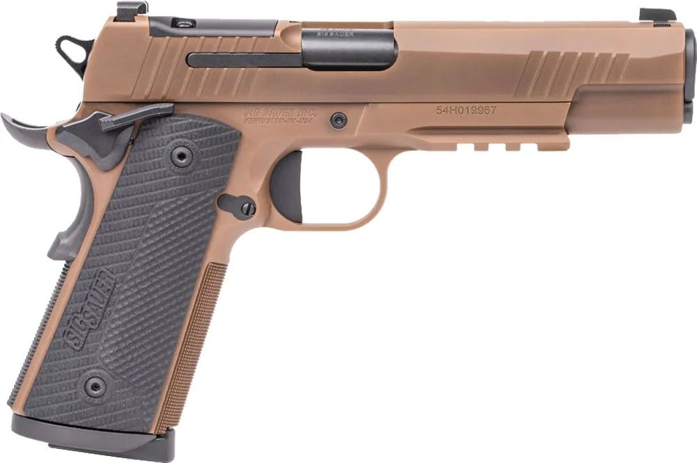 Sig Sauer 1911 X Series Coyote Tan .45 ACP 5" Barrel 8-Rounds Optic Ready