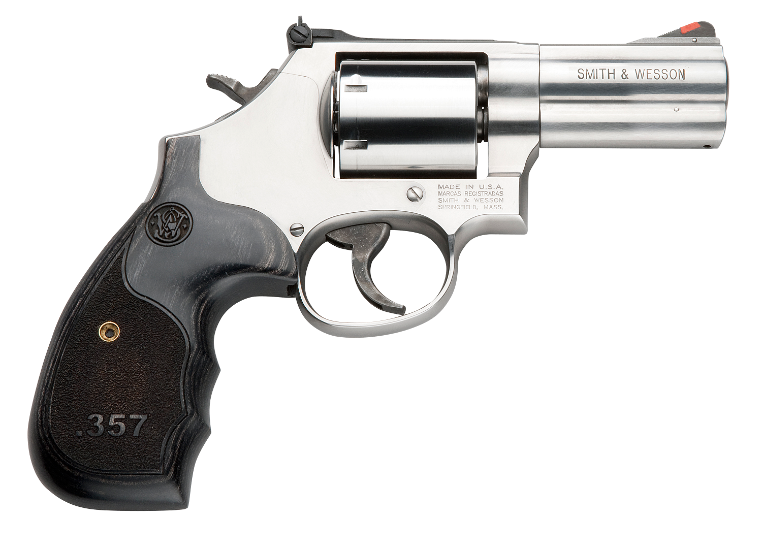Smith and Wesson 686 Plus Stainless/Wood .357 Mag / .38 SPL +P 3" Barrel 7-Rounds