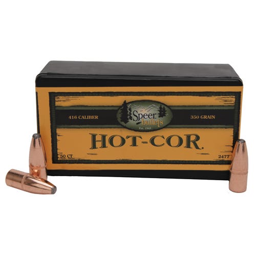 Speer .416 Caliber .416" Diameter 350 Grain Hot-Cor Mag-Tip Soft Point Bullet 50 Count