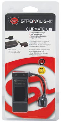 Streamlight 61126 CLIPMATE USB REC BLACK