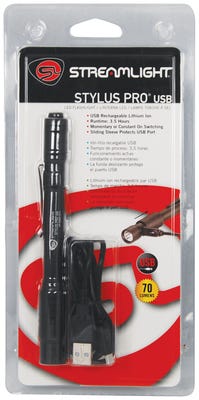 Streamlight 66133 STYLUS PRO USB REC BLACK