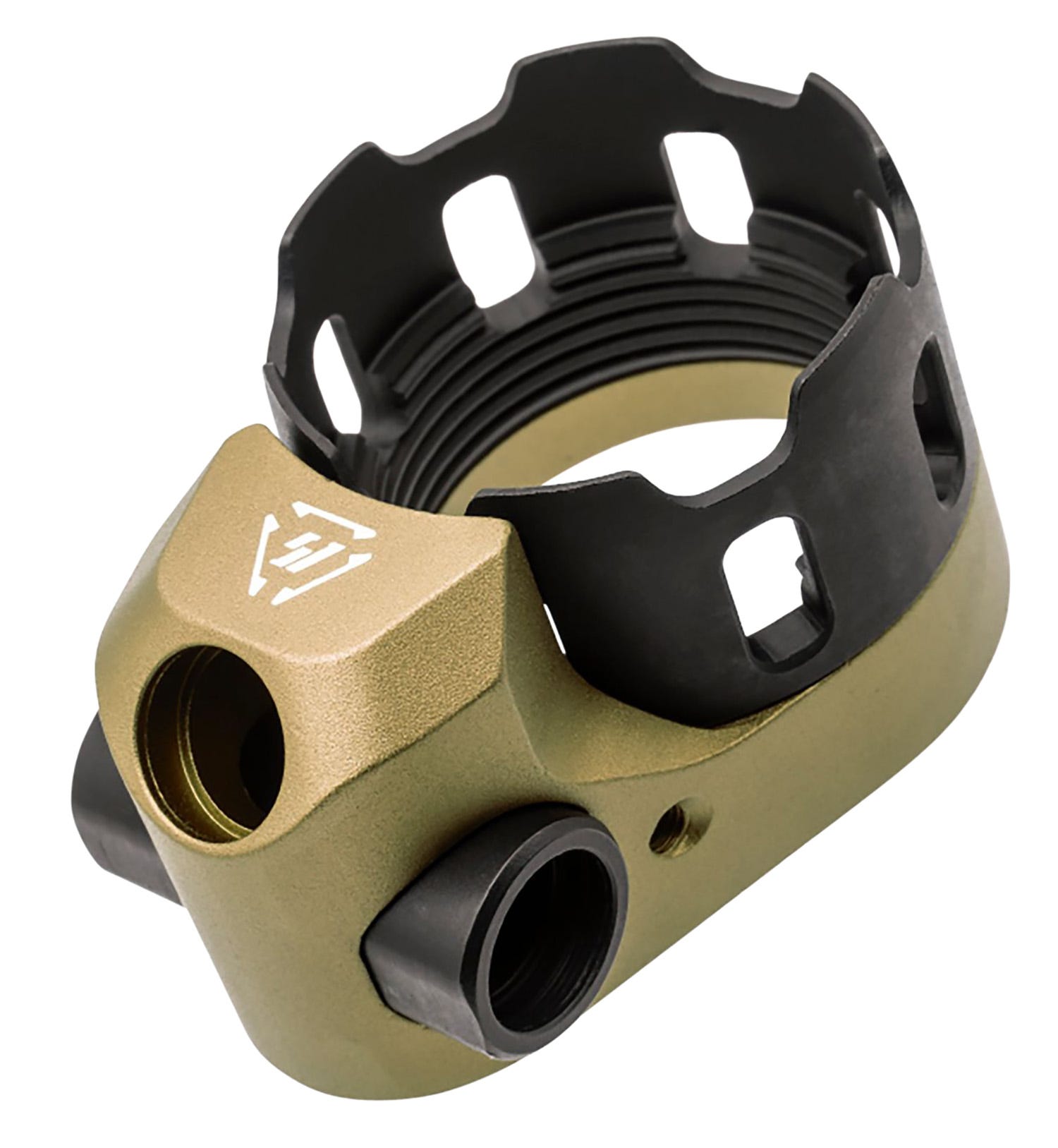 Strike Industries Tribus Enhanced Castle Nut & End Plate Flat Dark Earth Ambidextrous