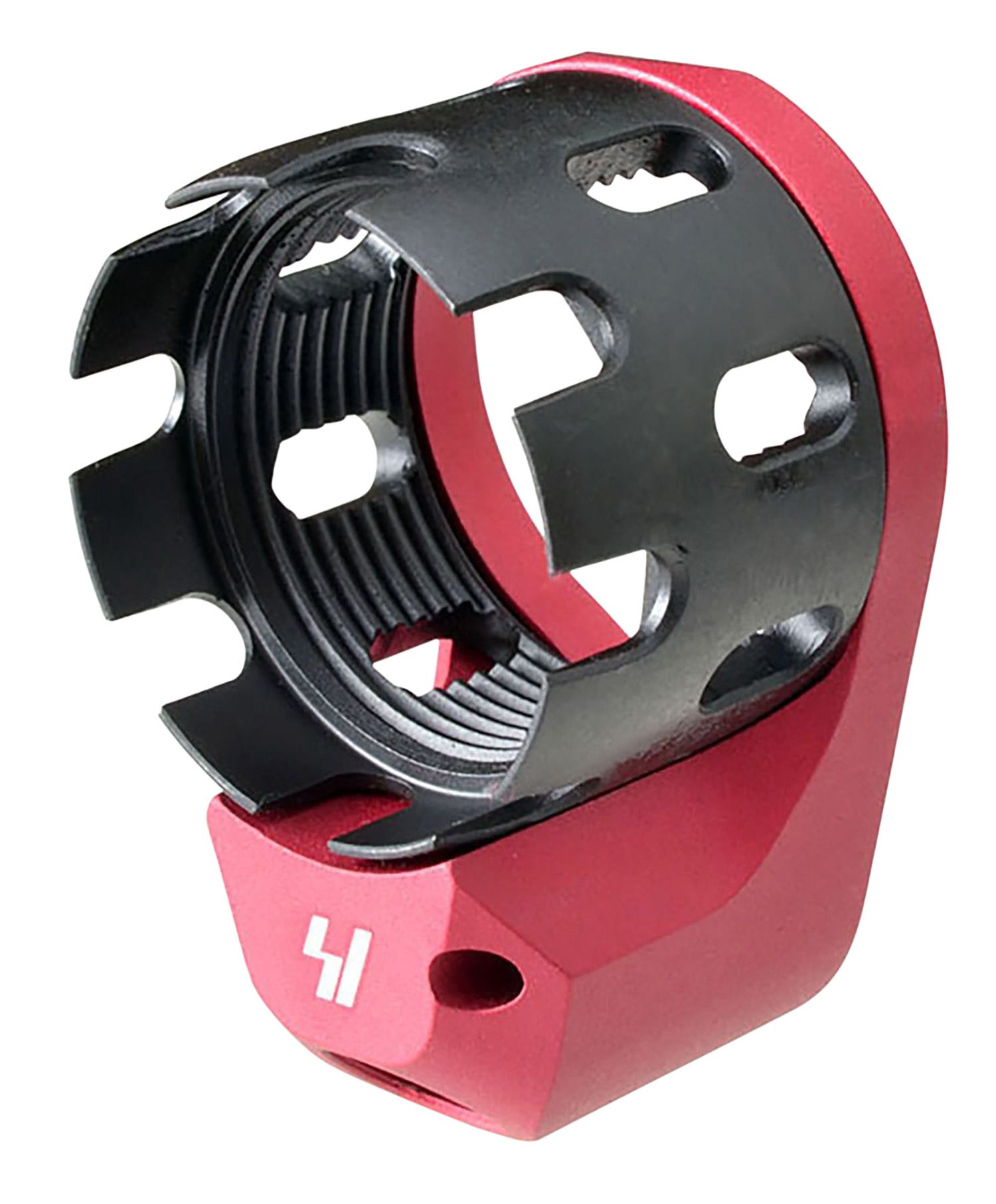 Strike Industries Tribus Enhanced Castle Nut & End Plate Red Drop In Bolt