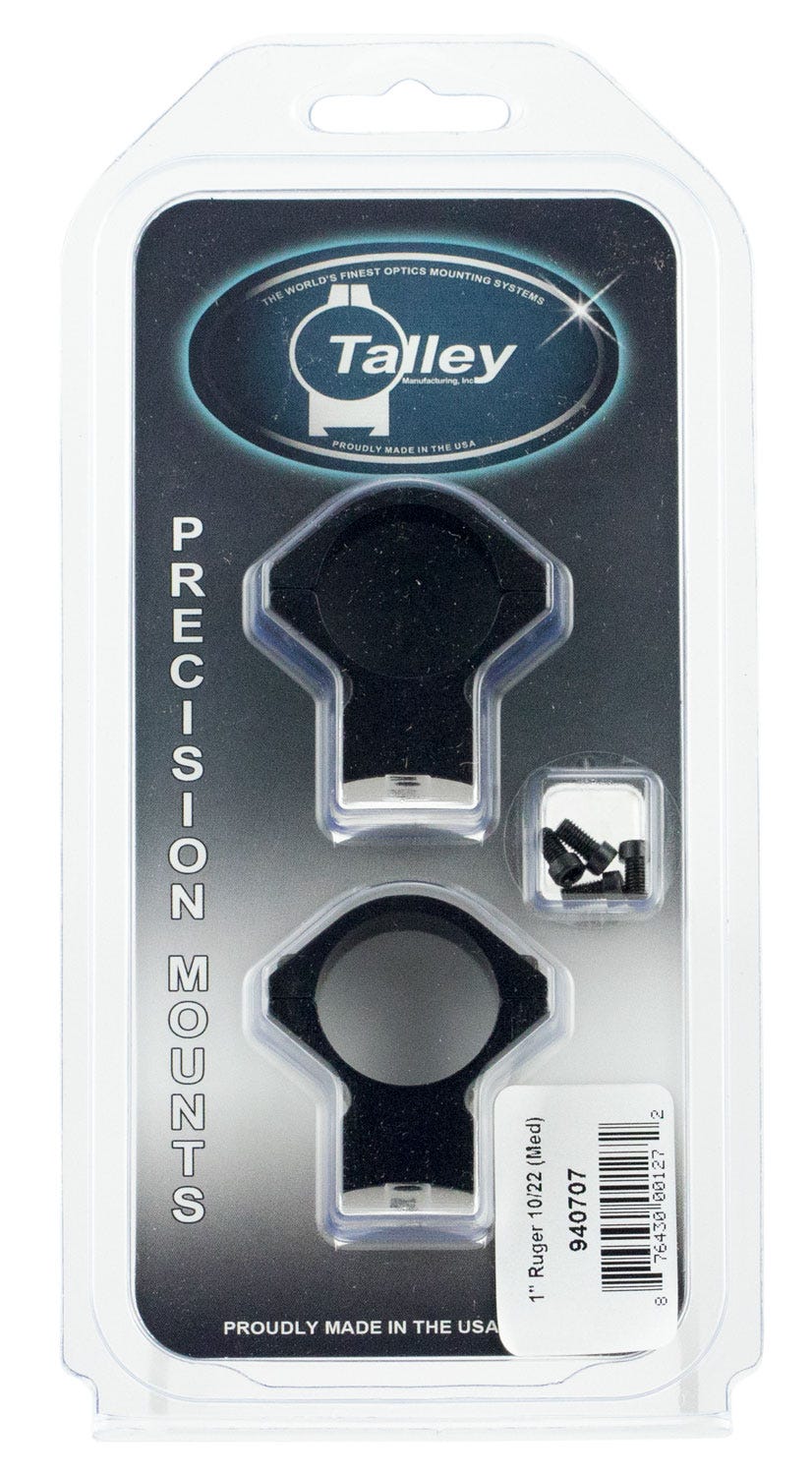 Talley Manufacturing Lightweight Ring/Base Combo 1" Medium for Ruger 10/22