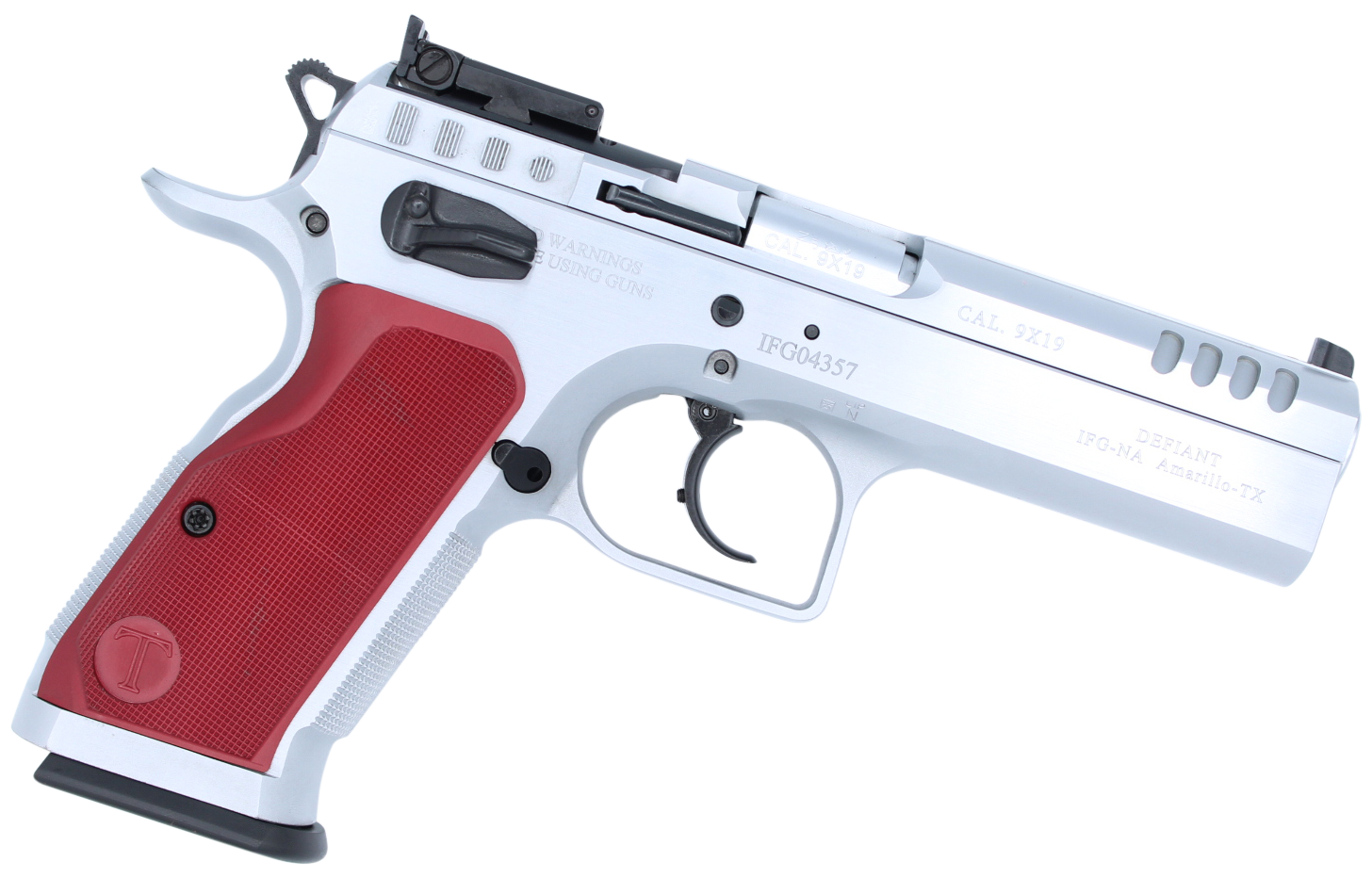 Tanfoglio Stock II OR Chrome 9mm 4.45" Barrel 17-Rounds