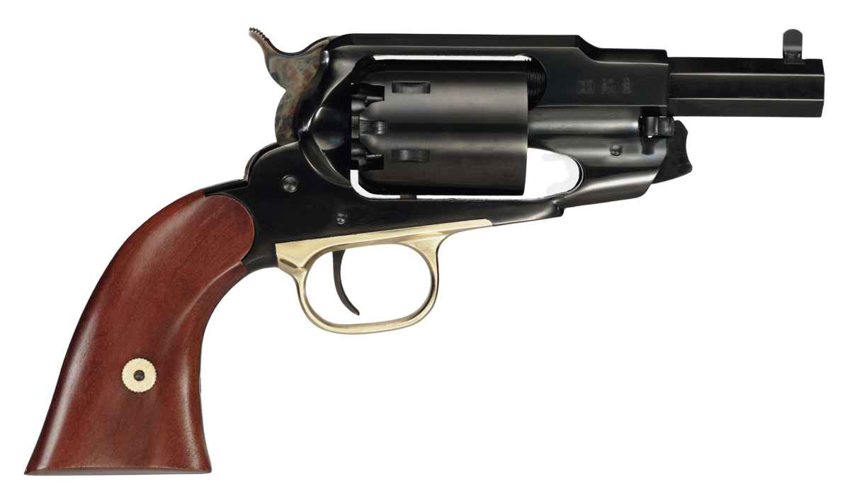 Taylors and Co 1858 The Ace Blued .44 Caliber 3" Barrel 6-Rounds Smooth Grips