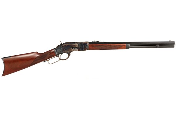 Taylors and Co 1873 Checkered Straight Stock Rifle Walnut .45 LC 20" Barrel 10-Rounds with Adjustable Sights