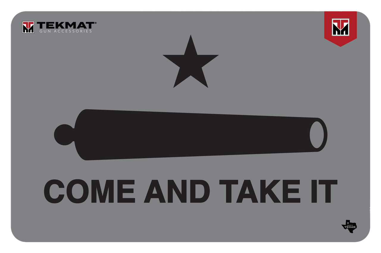 TekMat Come and Take it Cannon Mat Gray
