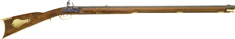 Traditions Deluxe Kentucky Muzzleloading Rifle 50 Caliber Flintlock 33.5" Blued Barrel