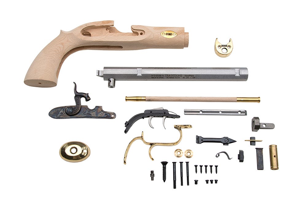 Traditions Trapper Pistol Kit Blued .50 9.75" Barrel 1-Rounds