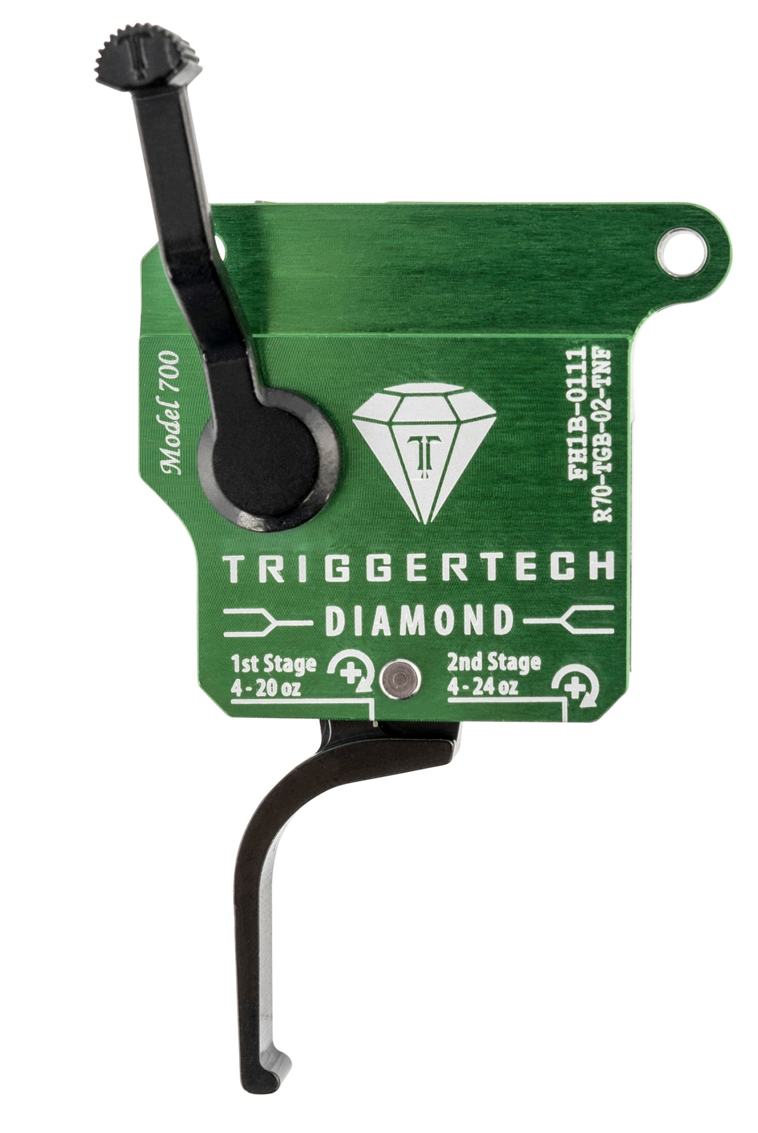 TriggerTech Diamond Trigger Green Flat Clean for Rem 700