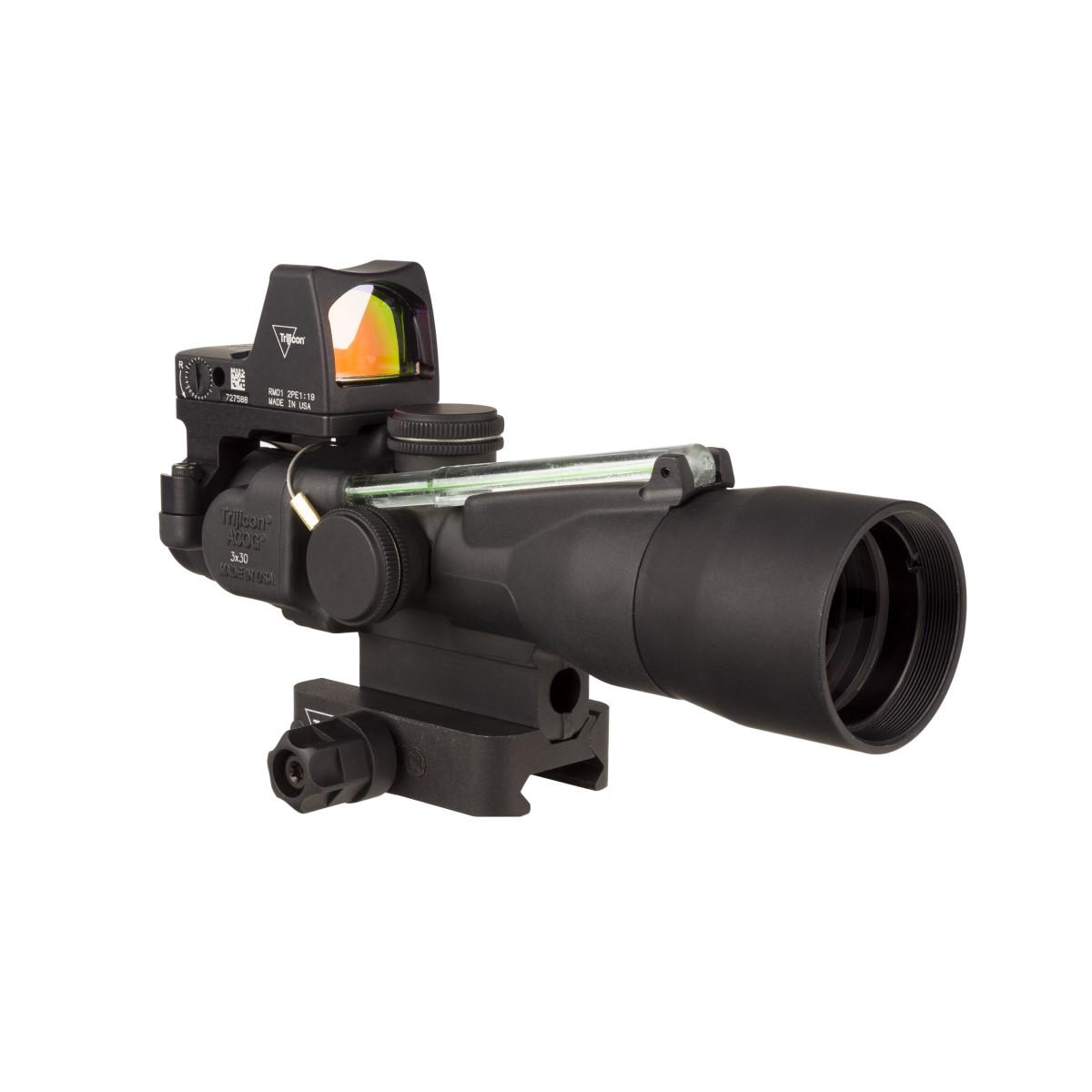 Trijicon ACOG 5.56 3x30mm Green Horseshoe Dot Reticle w/ RMR