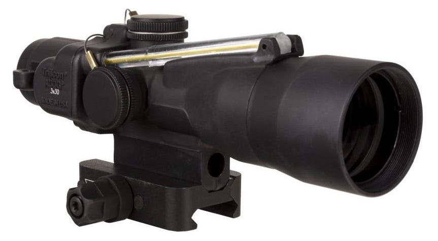 Trijicon Compact ACOG 3x30 Rifle Scope Illuminated Amber Crosshair 300BLK 115/220gr. w/ Mount