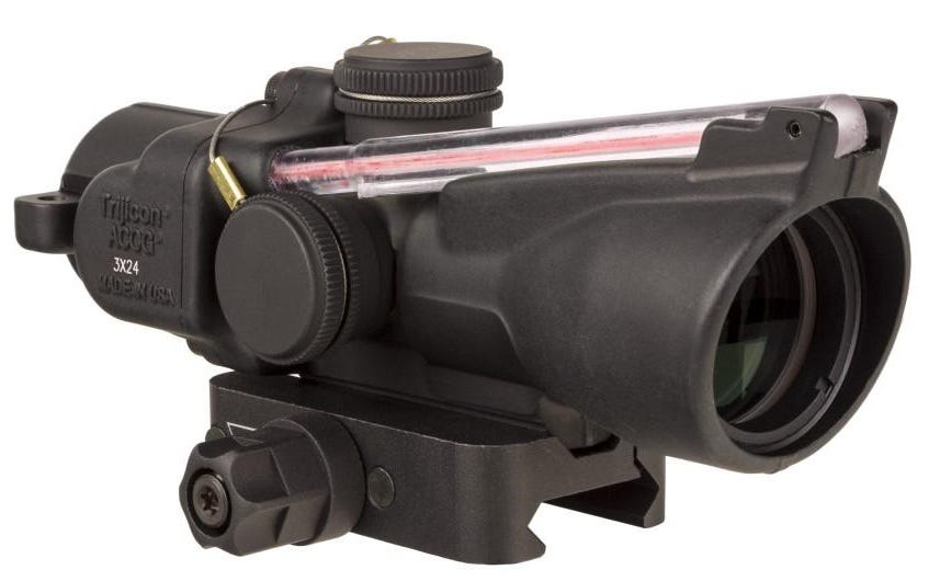 Trijicon Compact ACOG 3x24 Rifle Scope Low Height Illuminated Red Crosshair .223/55gr. w/ Mount