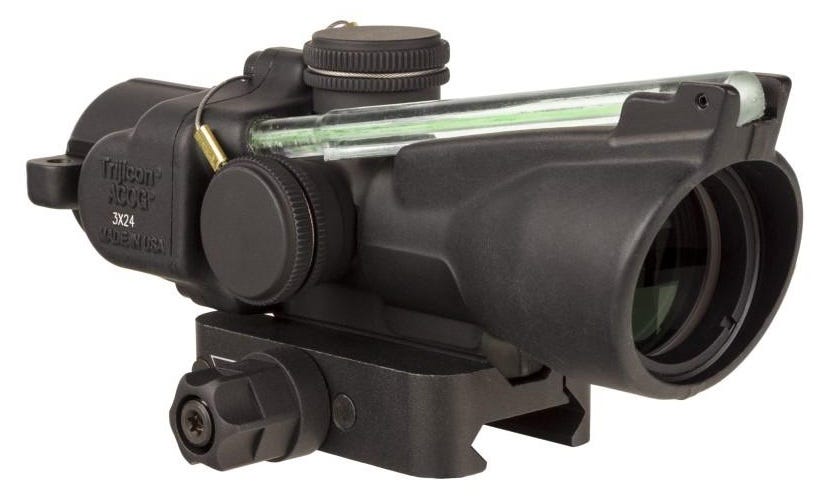 Trijicon Compact ACOG 3x24 Rifle Scope Low Height Illuminated Green Crosshair .223/55gr. w/ Mount