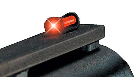 Truglo Long Bead Front Fiber Optic Shotgun Sight Black with Red Fiber Optic Fits Ruger / Wincherster with 3-56 base