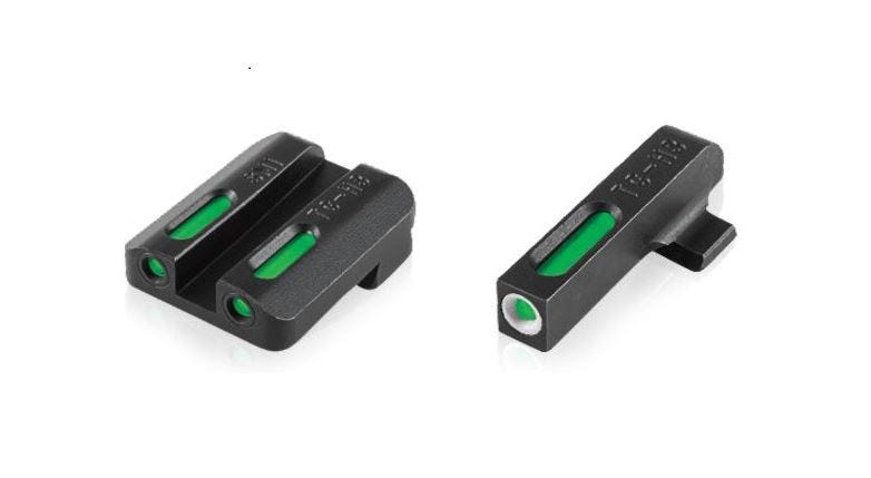 Truglo TFX Walther PPS M2 Front and Rear Tritium Sights Standard Height Steel Black