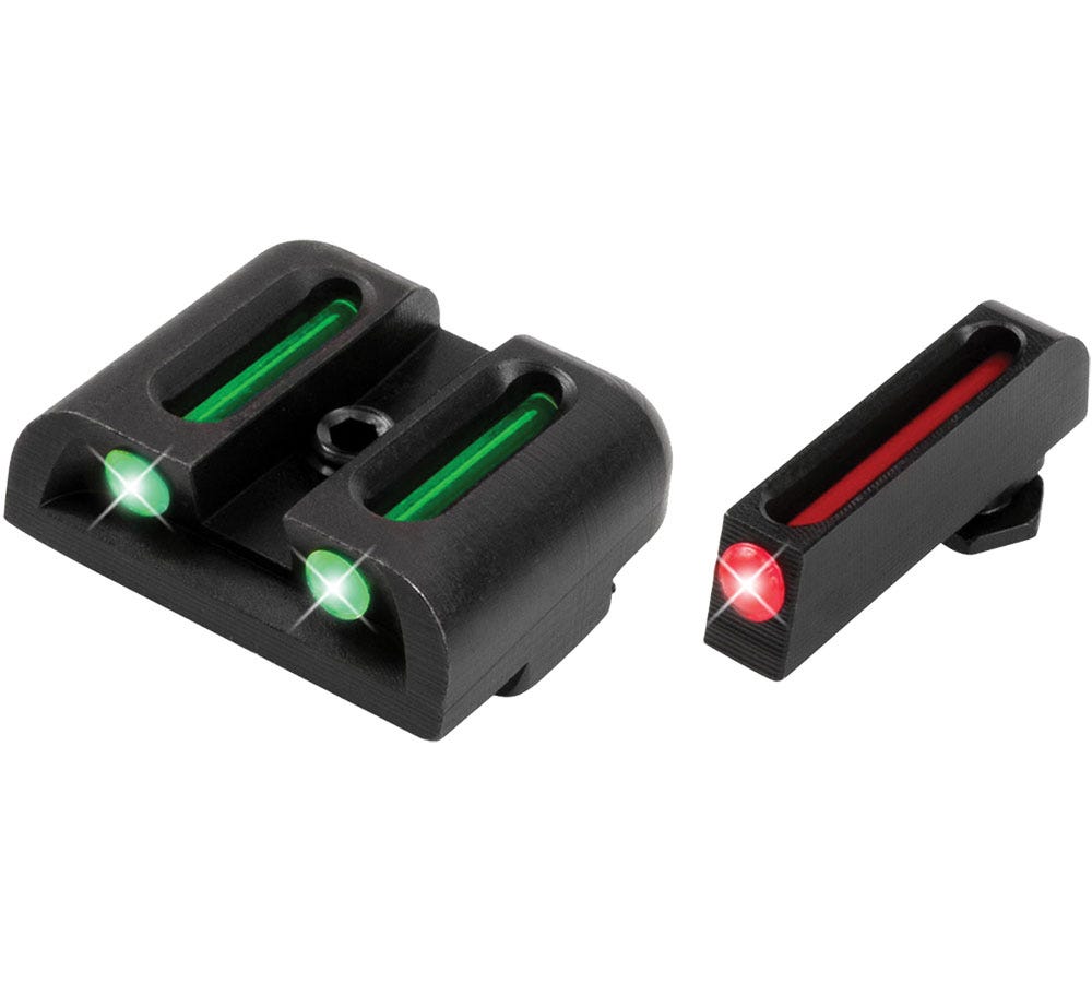Truglo Brite-Site Fiber Optic Sights Black Fits Glock 42 Front Red Rear Green