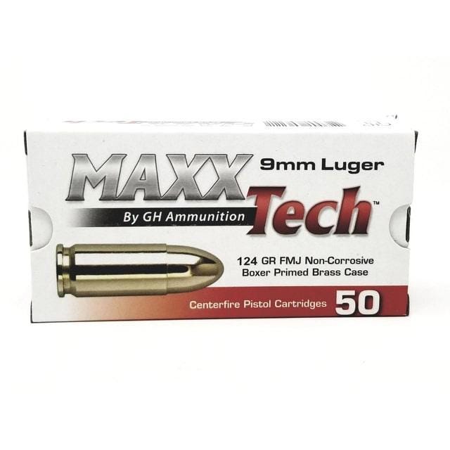 TulAmmo MAXXTech Brass 9mm 124-Grain 1000-Rounds FMJ