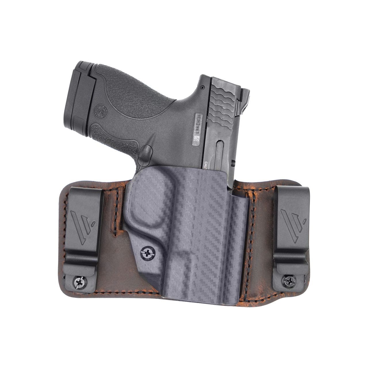 Versa Carry Insurgent Deluxe I/OWB Brown Leather Fits M&P Shield