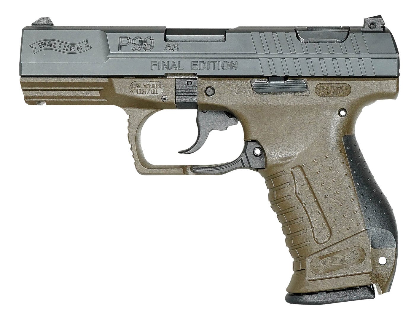 Walther P99 OD Green 9mm 4" Barrel 15-Rounds Final Edition - Image 2