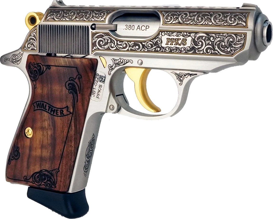 Walther PPK/S Exquisite Engraved .380 ACP 3.3" Barrel 7-Rounds
