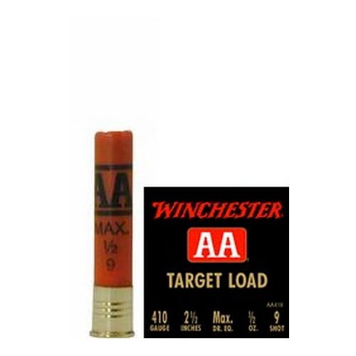 Winchester AA Target .410Bore 2.5-inch 1/2oz #9 Shot 25Rdr