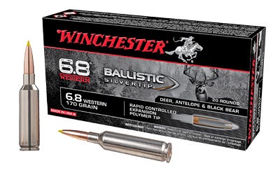 Winchester Ballistic Silvertip Nickel Plated Brass 6.8 Western 170-Grain 20-Rounds RCEPT
