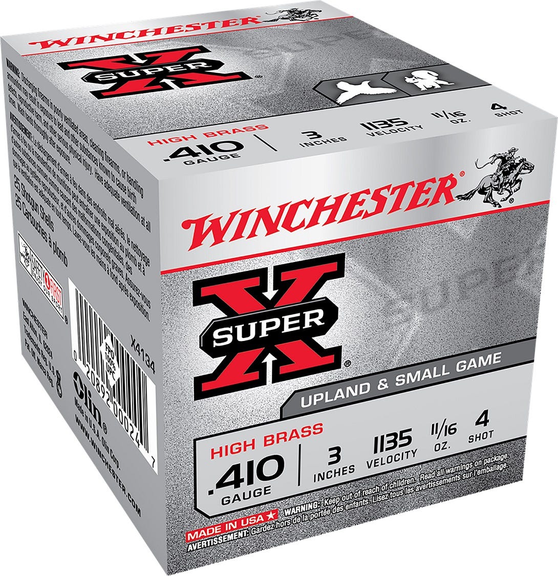 Winchester Super-X High Brass .410 GA #4 Shot 25-Rounds 3"
