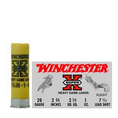 Winchester Super-X Heavy Game 20GA 2.75-inch 1oz #7.5 Shot 25Rds