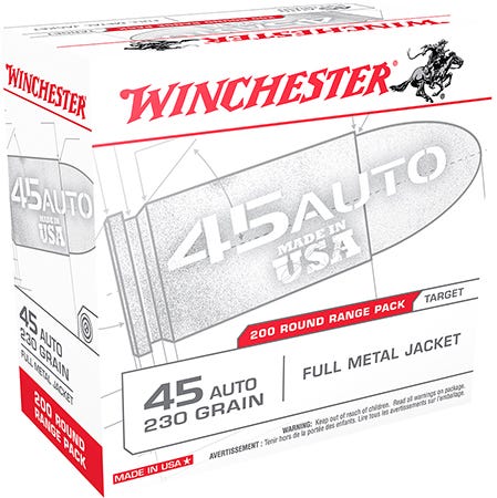 Winchester Ammunition .45ACP 230GR FMJ 200Rds