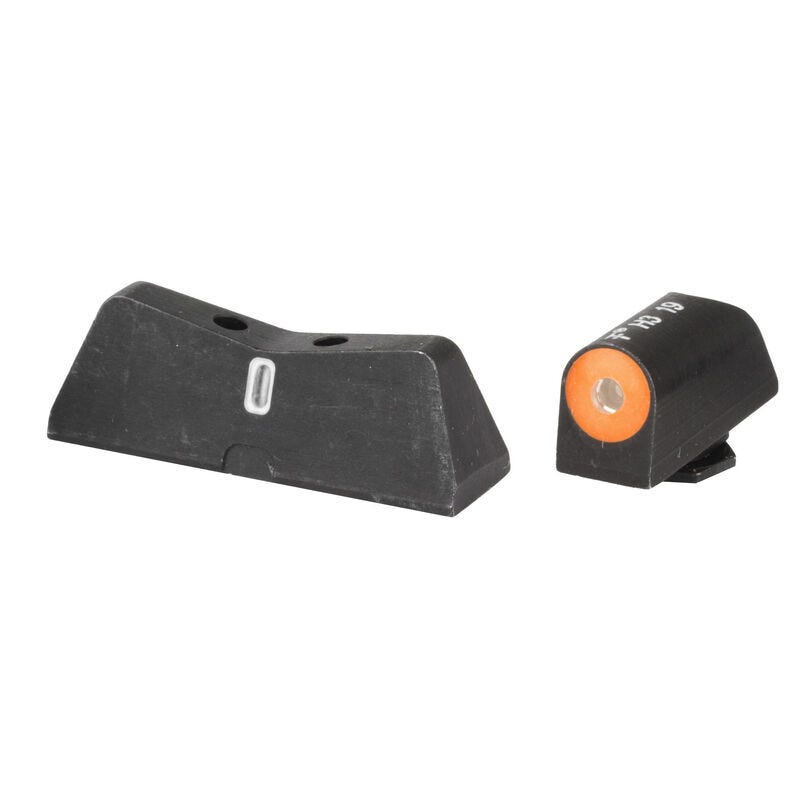 XS Sights DXT2 Big Dot Night Sights M&P Shield EZ 9 Green Tritium Front With Orange Ring