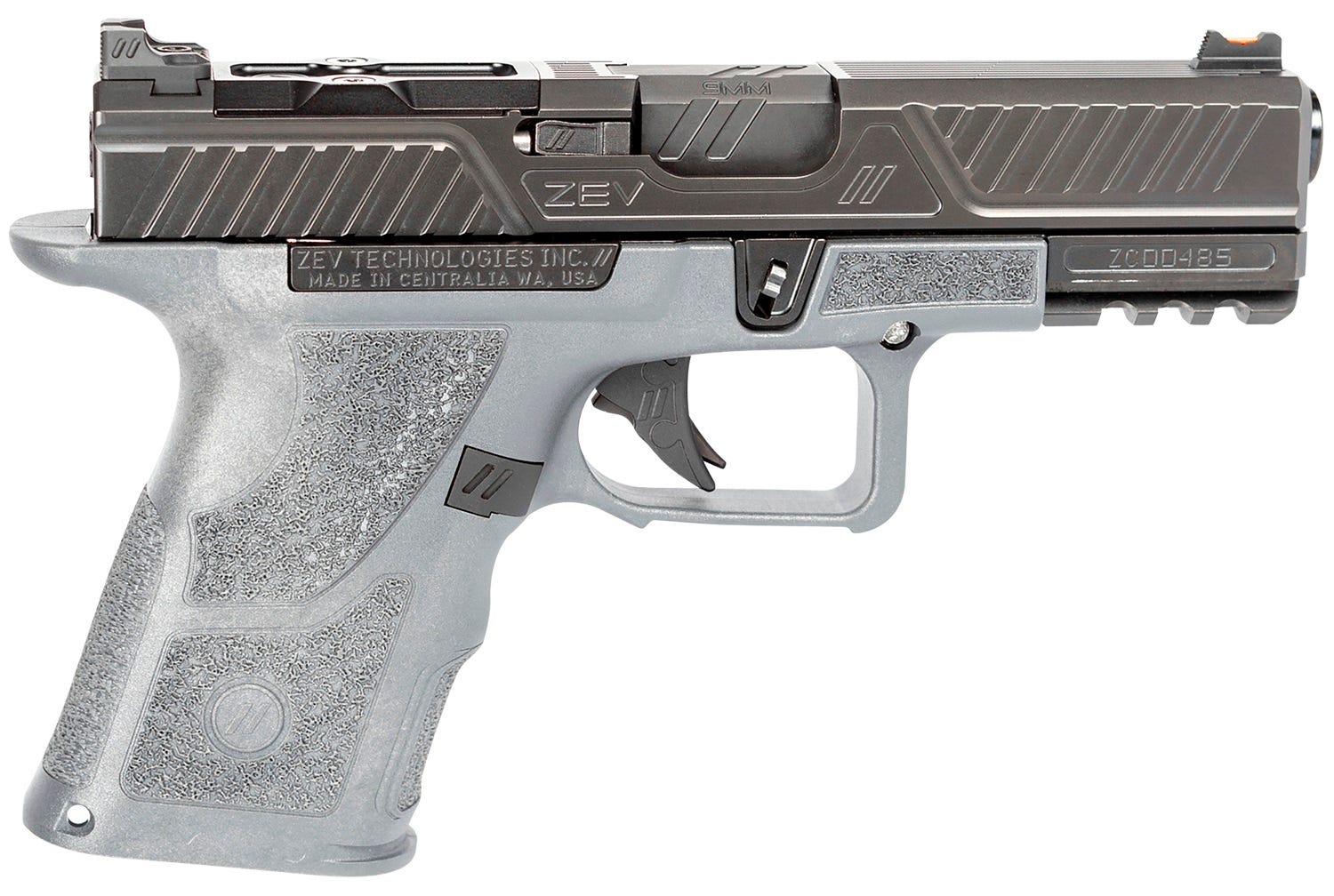 Zev Technologies OZ9C Combat Gray Frame 9mm 4.1" Barrel 15-Rounds 2 Mags