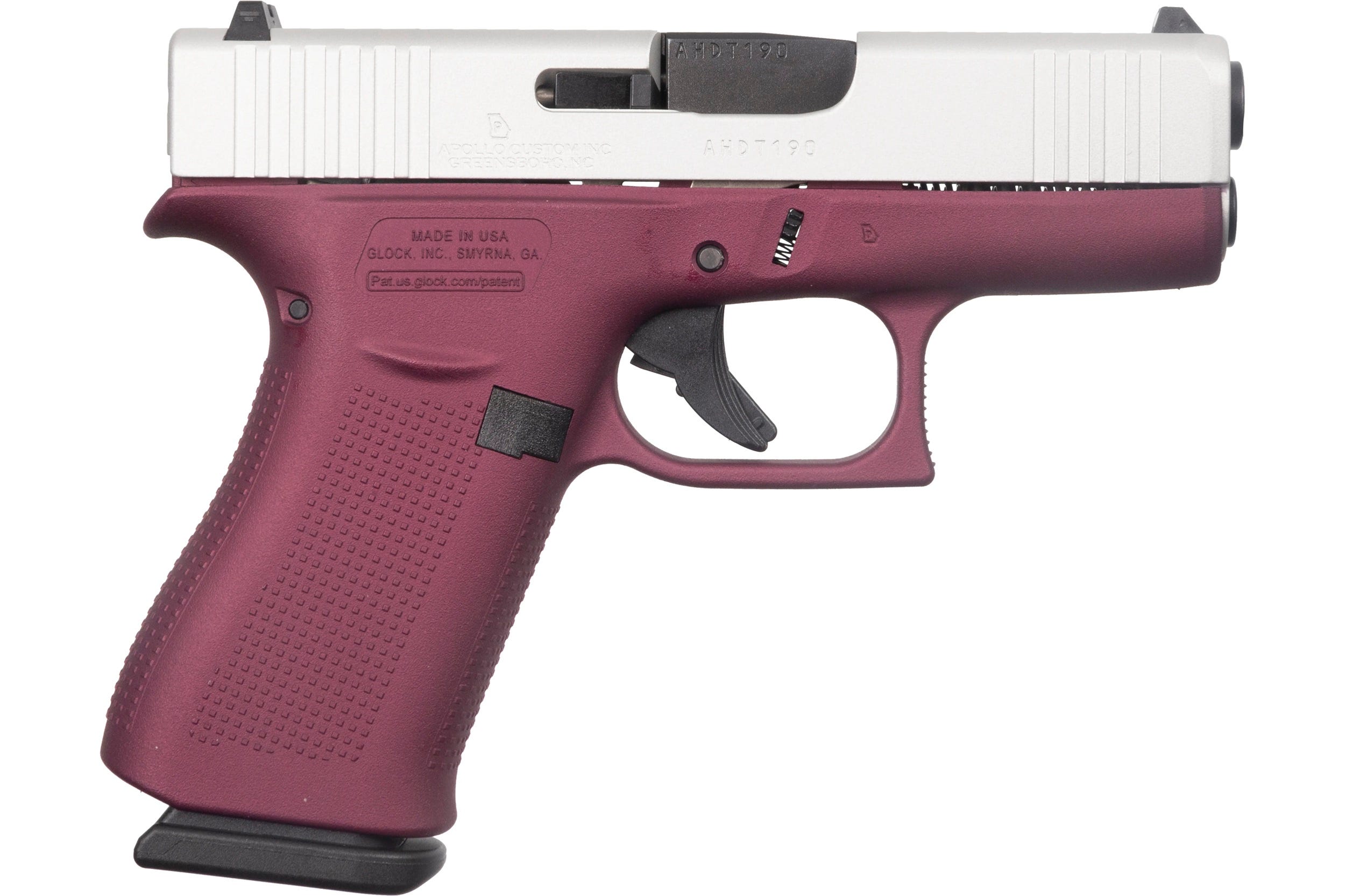 Glock 43X Black Cherry / Aluminum 9mm 3.7" Barrel 10-Rounds - Image 2