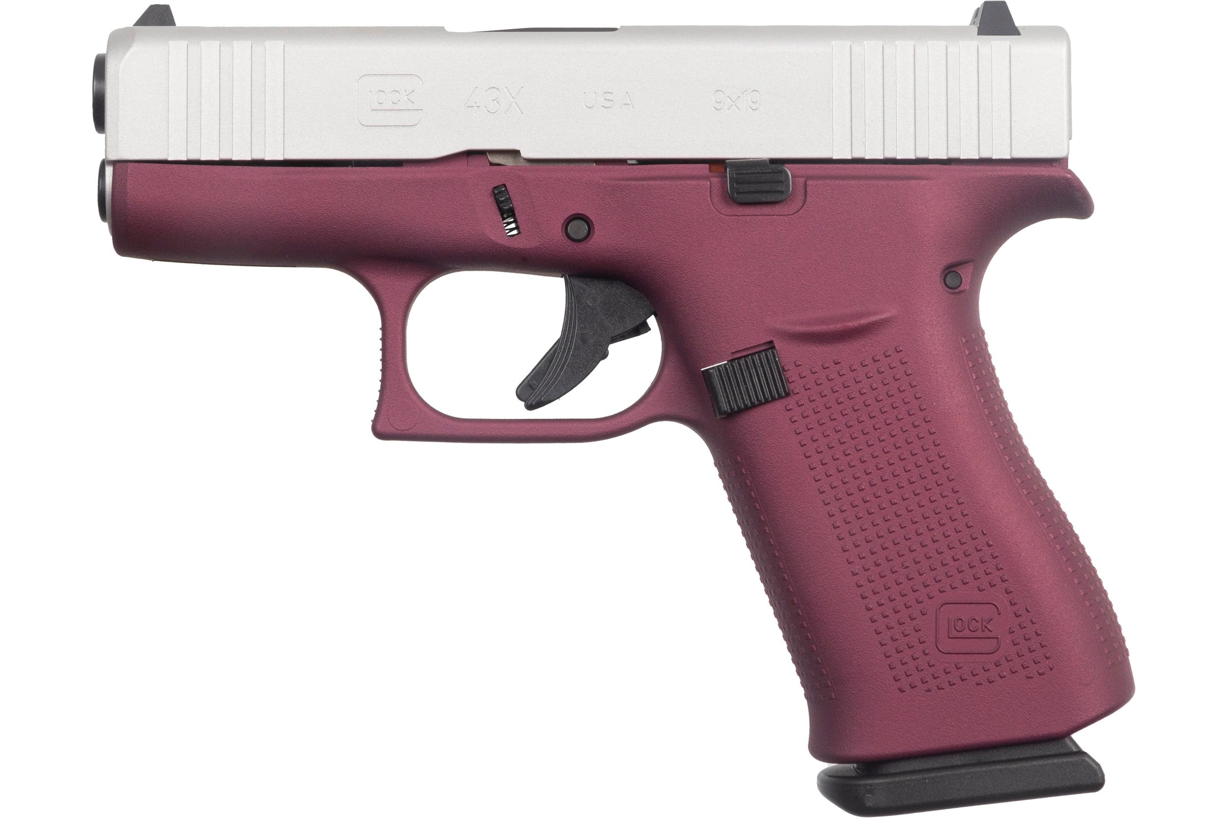 Glock 43X Black Cherry / Aluminum 9mm 3.7" Barrel 10-Rounds - Image 3