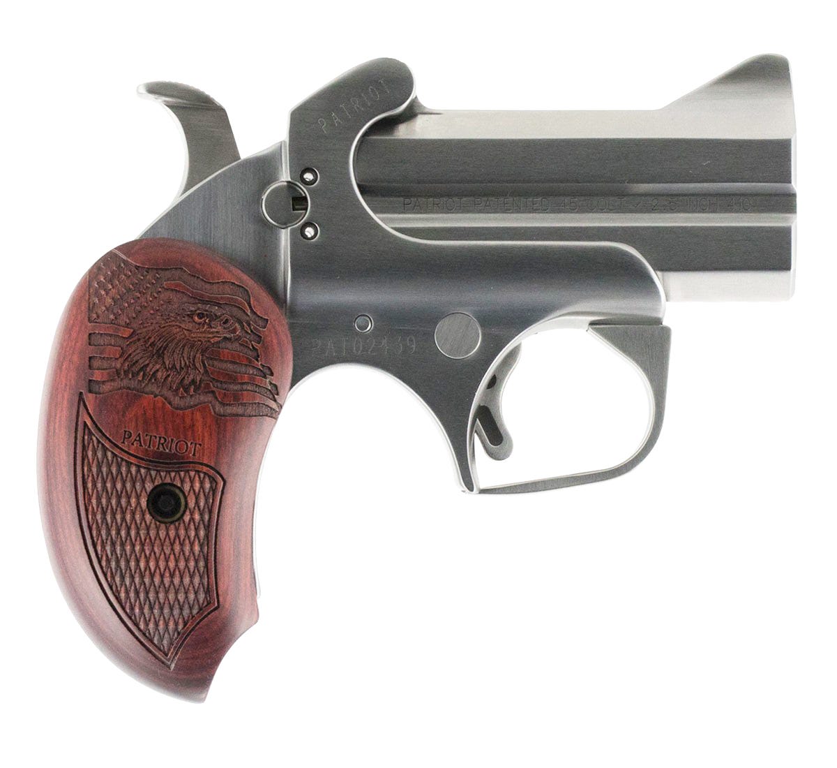 Bond Arms Patriot Defender Stainless / Wood .45LC/.410 3" Barrel 2-Rounds