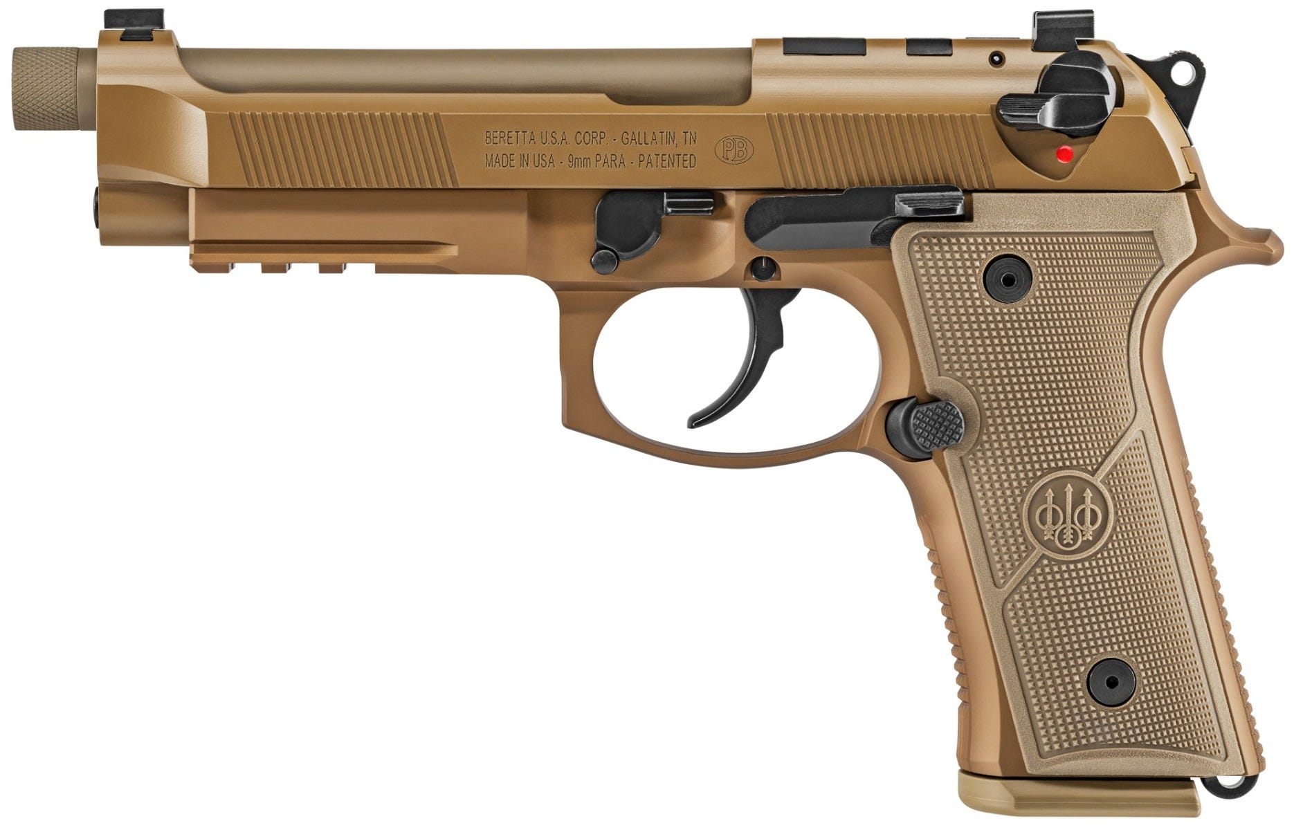 Beretta M9A4 G Flat Dark Earth 9mm 5" Barrel 18-Rounds Night Sights - Image 2