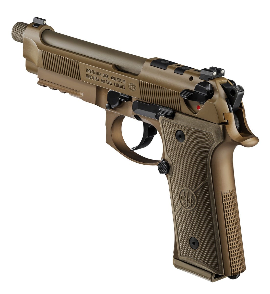 Beretta M9A4 Flat Dark Earth 9mm 5.1" Barrel 15-Rounds Night Sights - Image 4