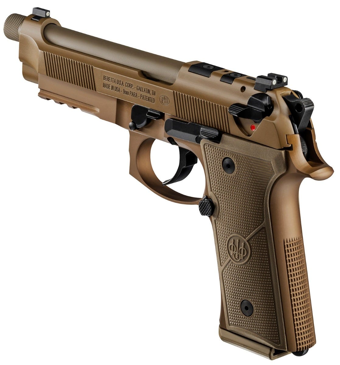 Beretta M9A4 G Flat Dark Earth 9mm 5" Barrel 18-Rounds Night Sights - Image 4