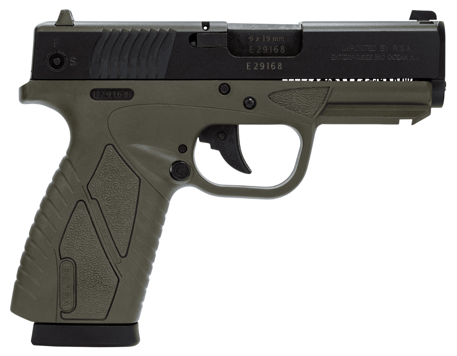 Bersa BPCC OD Green 9mm 3.3" Barrel 8-Rounds