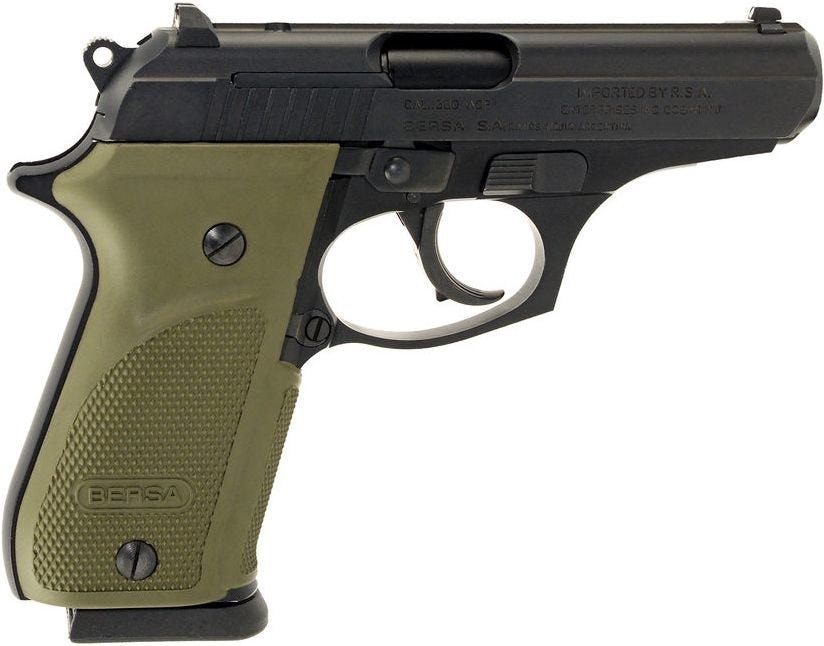 Bersa Thunder Combat 380 .380 ACP 3.5" Barrel 15-Rounds OD Green Grips