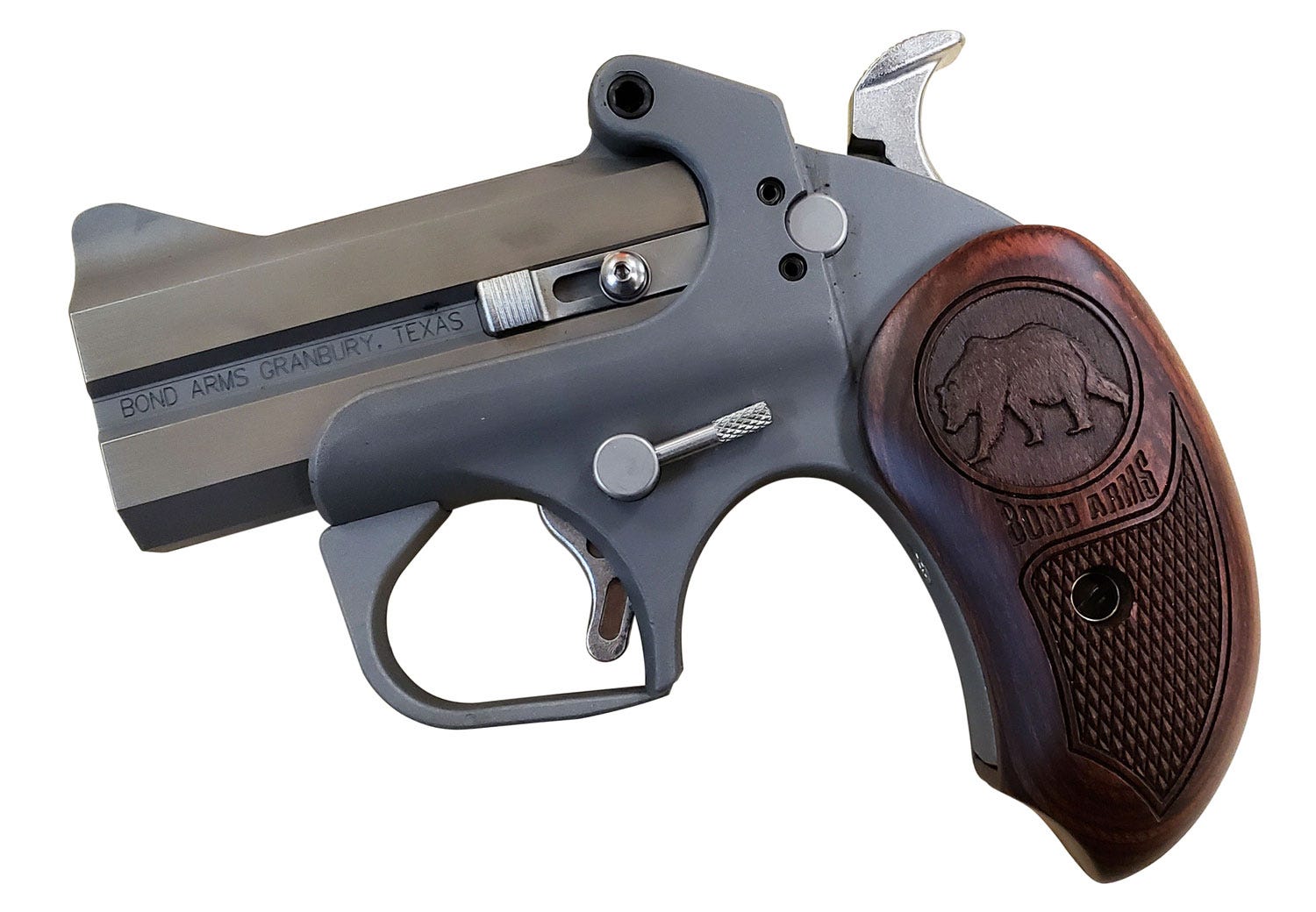 Bond Arms Grizzly Stainless .45 Colt / .410 GA 3" Barrel 2.5"-Chamber 2-Rounds - Image 3