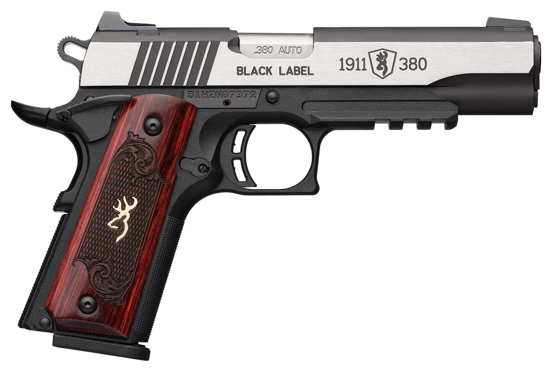 Browning 1911-380 Black Label Medallion Pro Black / Stainless .380 ACP 4.25" Barrel 8-Rounds