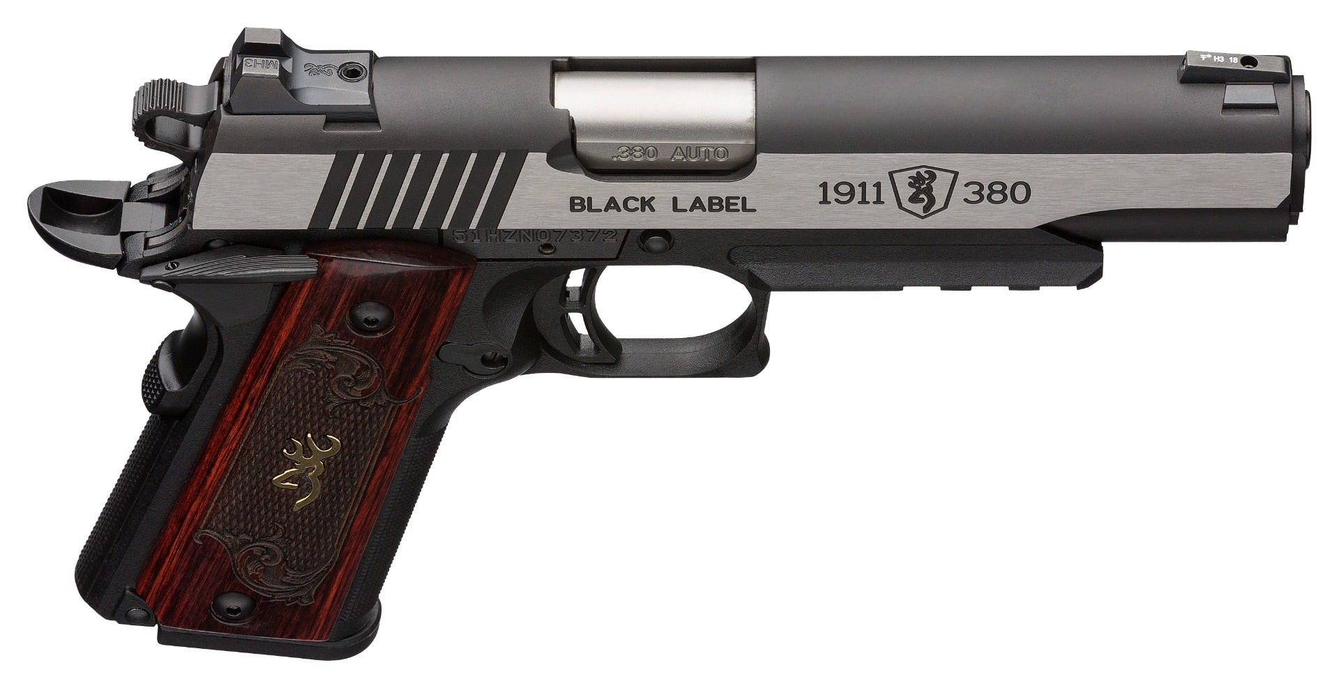 Browning 1911-380 Black Label Medallion Pro Stainless .380 ACP 4.25" Barrel 8-Rounds - Image 4