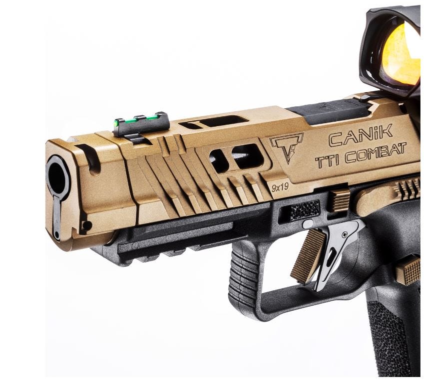 Canik TTI Combat Bronze 9mm 4.6" Barrel 18/21-Rounds w/ MeCanik MO3 Optic - Image 5