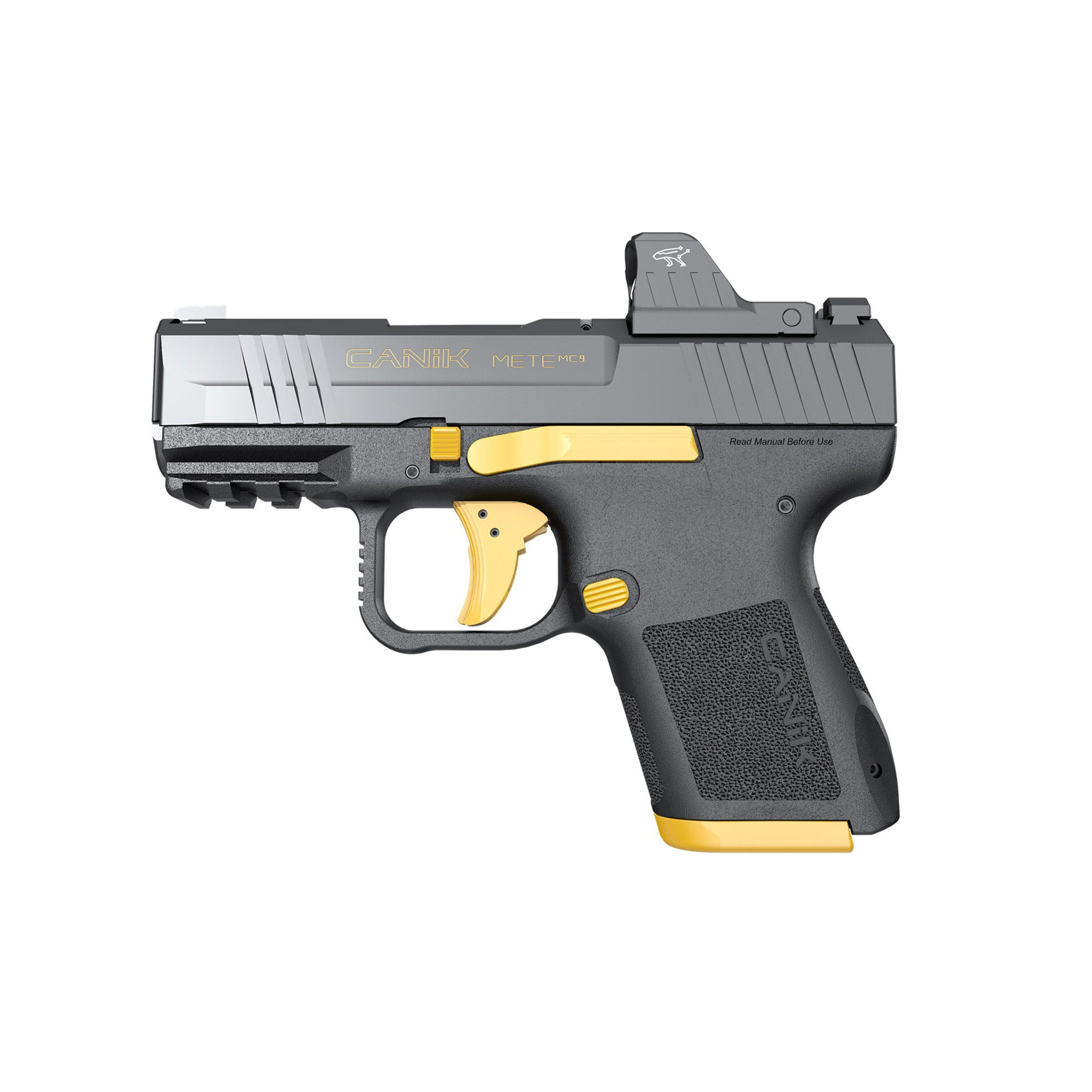 Canik METE MC9 Black / Gold 9mm 3.18" Barrel 15-Rounds w/ MeCanik MO1 Red Dot - Image 2