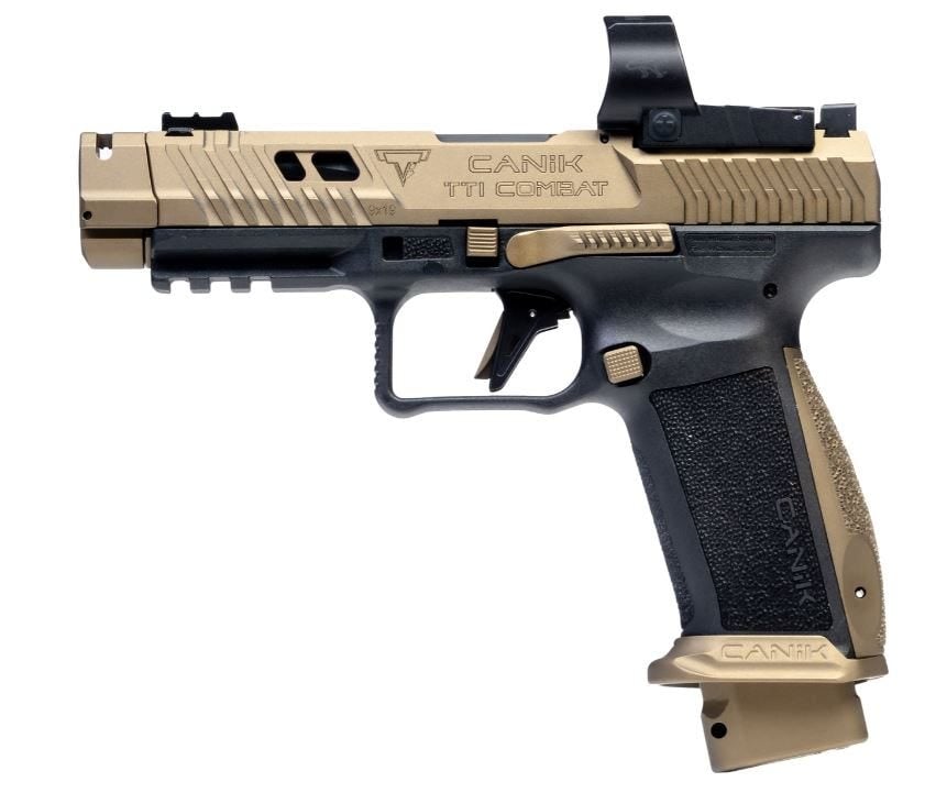 Canik TTI Combat Bronze 9mm 4.6" Barrel 18/21-Rounds w/ MeCanik MO3 Optic - Image 2