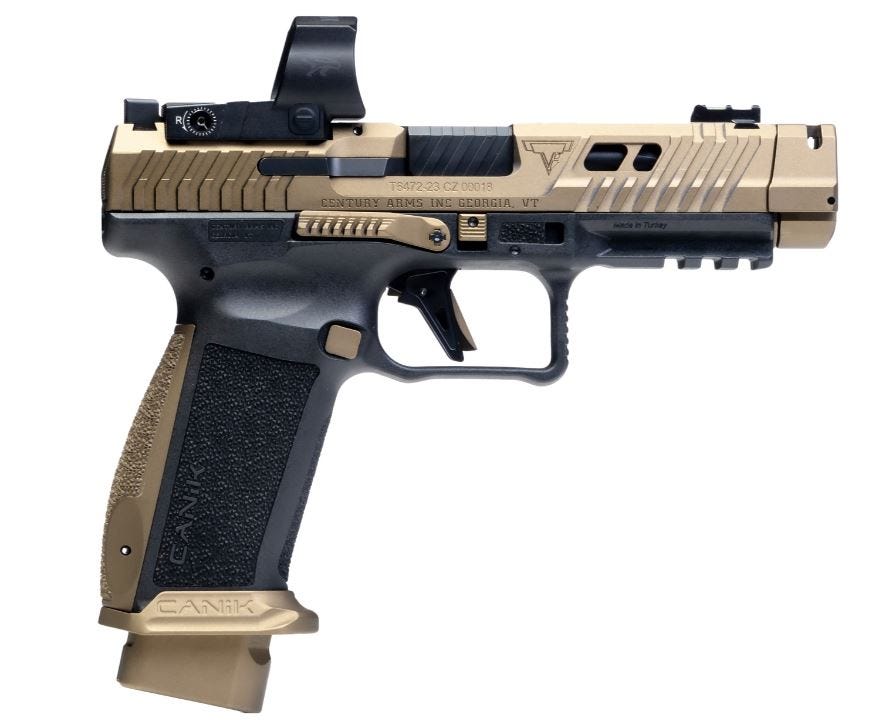 Canik TTI Combat Bronze 9mm 4.6" Barrel 18/21-Rounds w/ MeCanik MO3 Optic